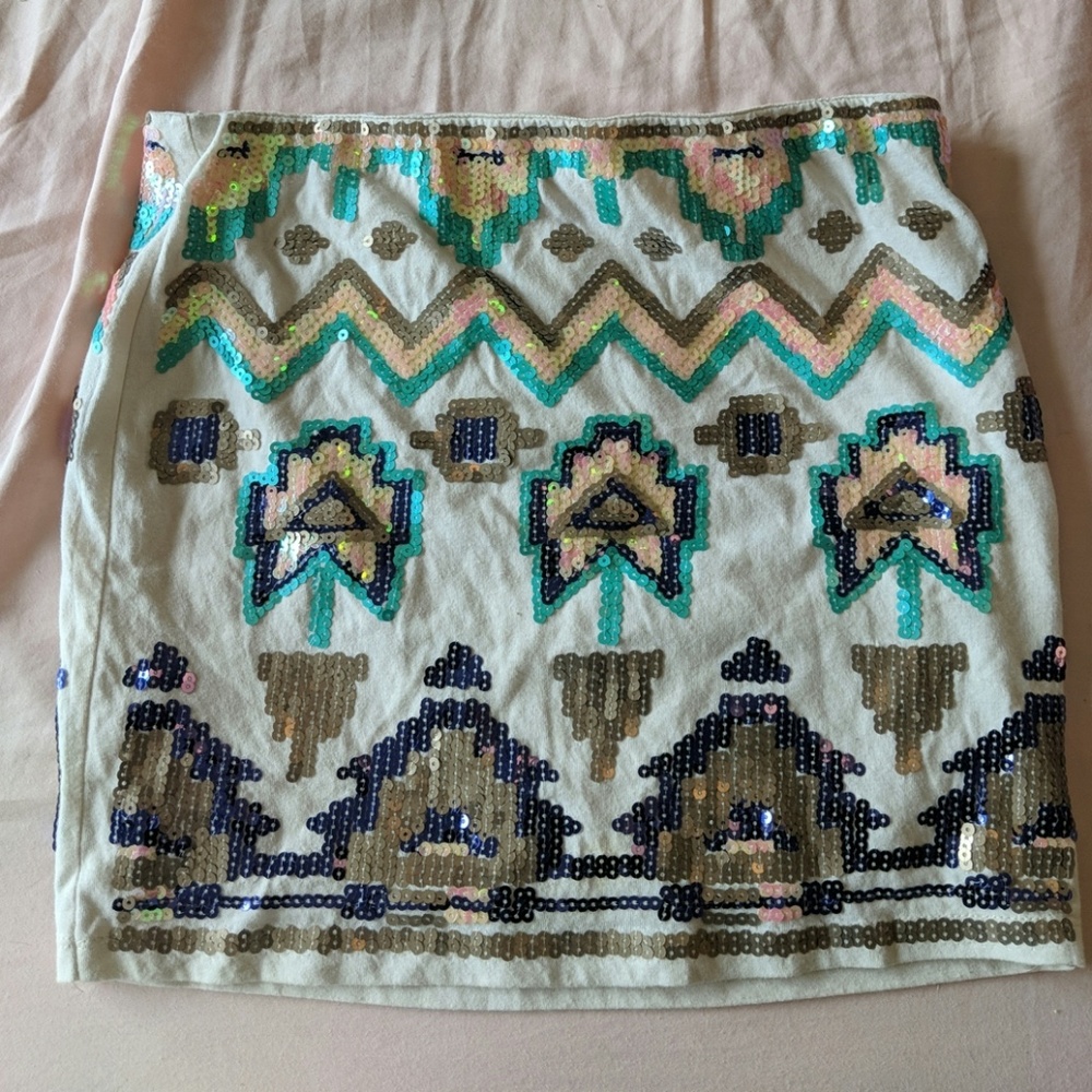 Sequin mini skirt